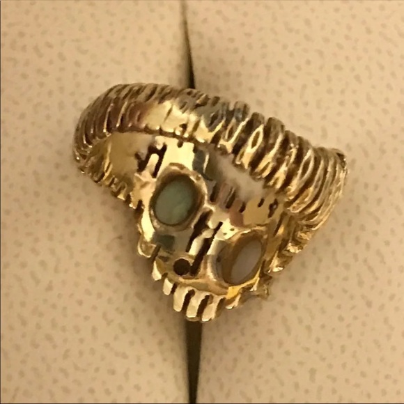 14K Gold Opal & Diamond Ring - Picture 7 of 8